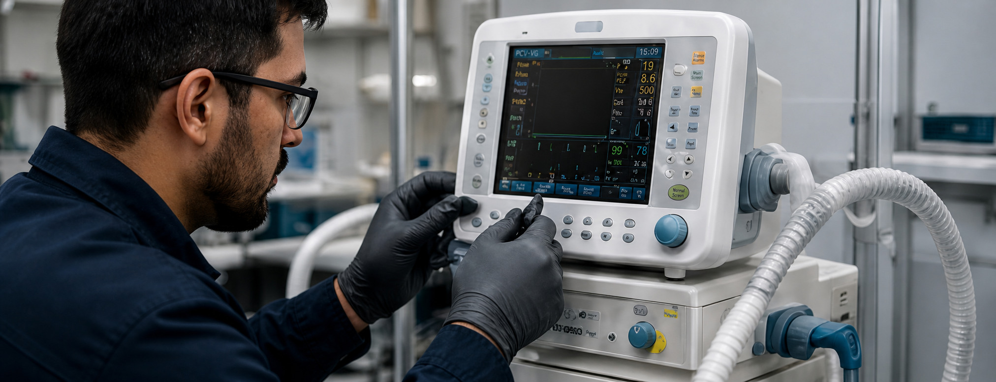 Equipo médico en una sala clínica